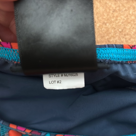 Marc Jacob Two Piece Diver Loom Swimsuit bikini set size small blue and orange - Picture 8 of 14
